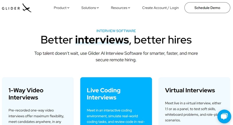 best video interview software - glider