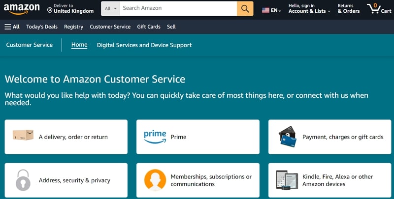 best customer service outsourcing companies - amazon