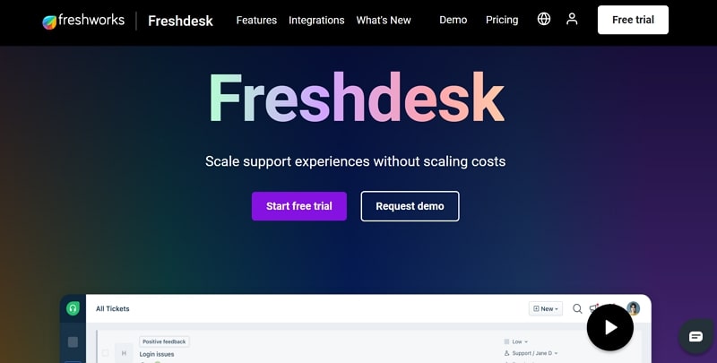 customer service platform - freshdesk