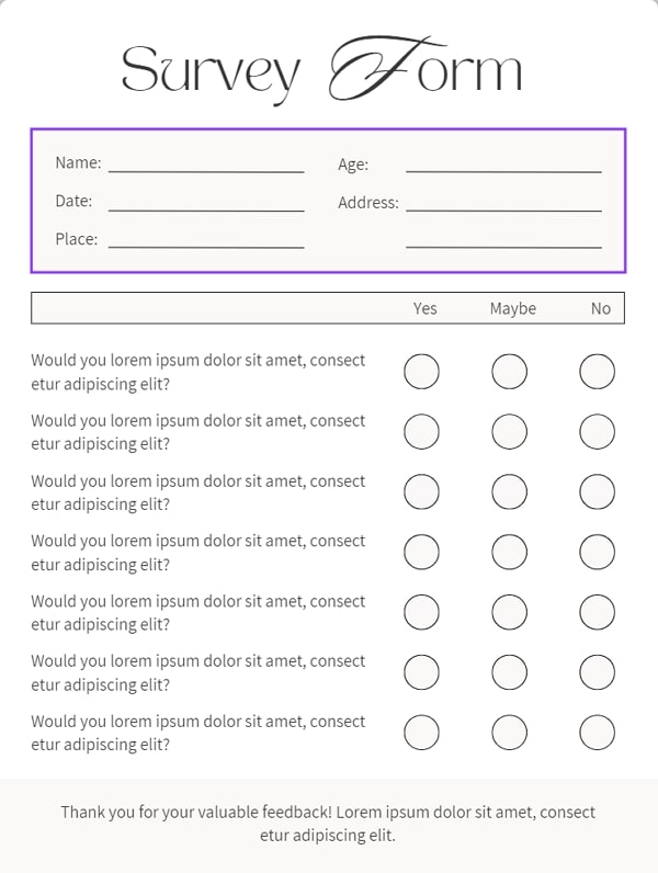 customer satisfaction survey template free