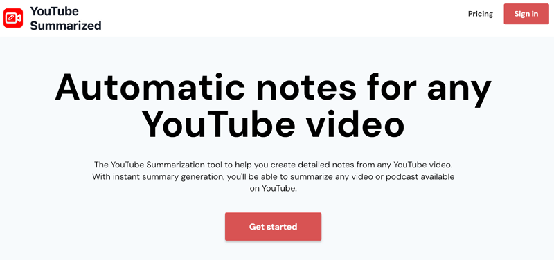 ai video summarization - youtube summarizer